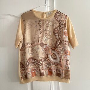 Balla Valentina Vintage Silk and Wool Top - Medium